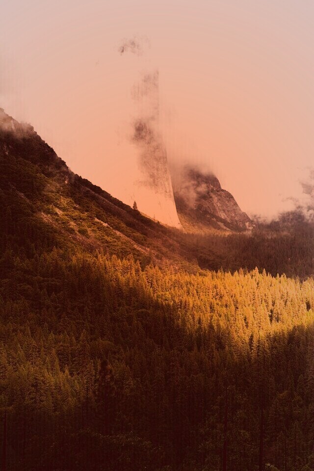 Туман в горах обои