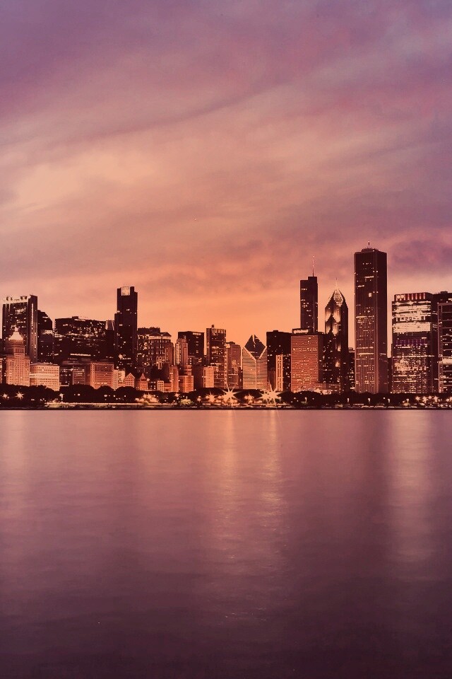 Чикаго с воды обои