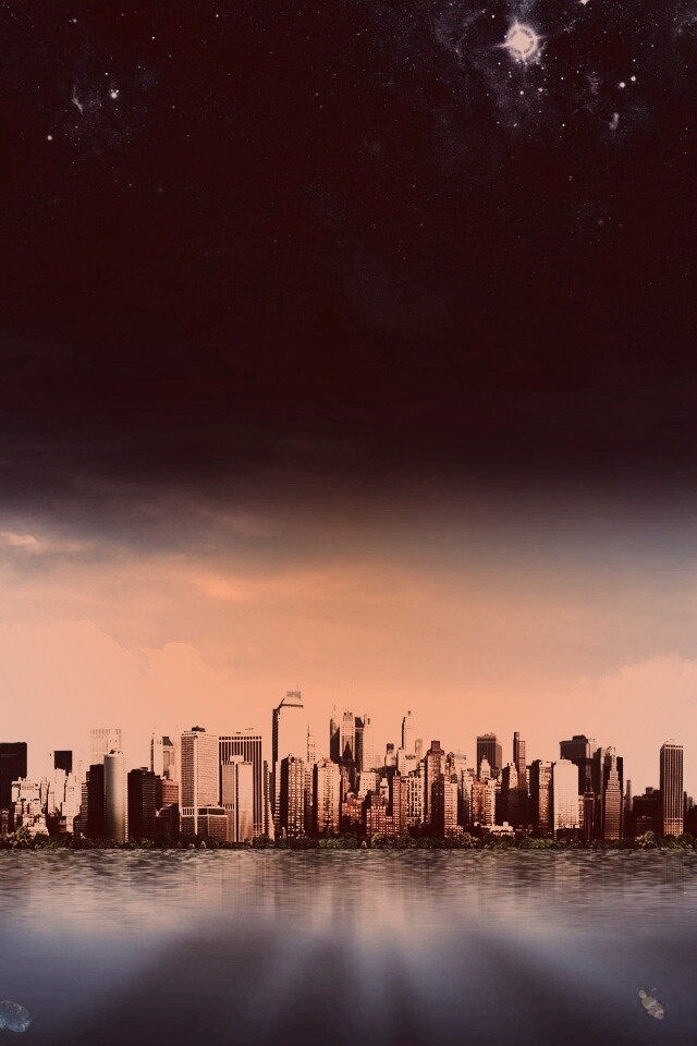 Город на острове обои