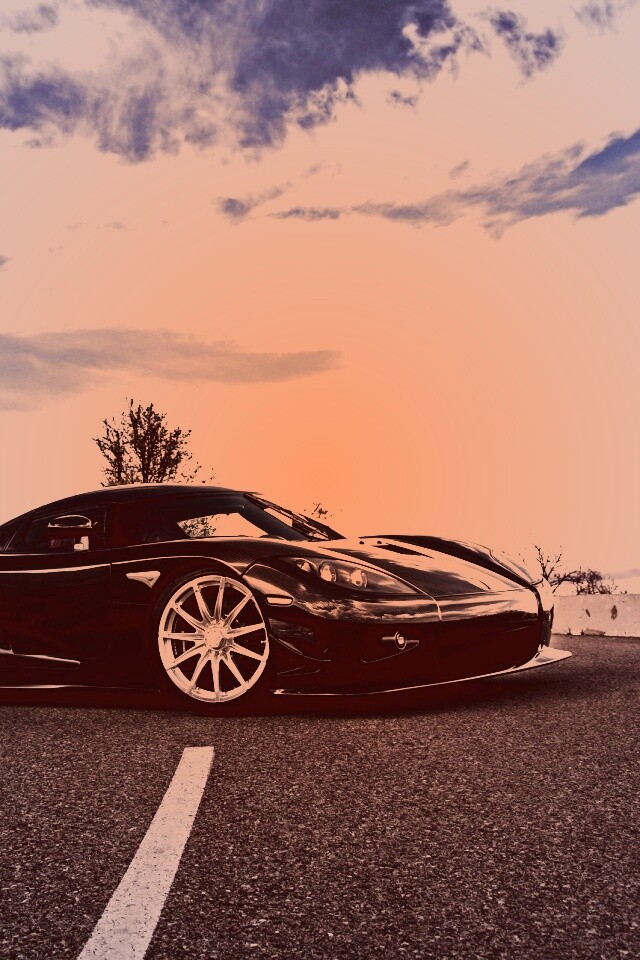 Черный кёнигсег обои