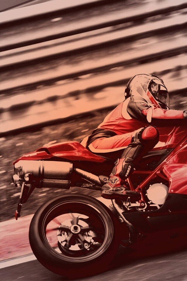 Красный мотоцикл обои