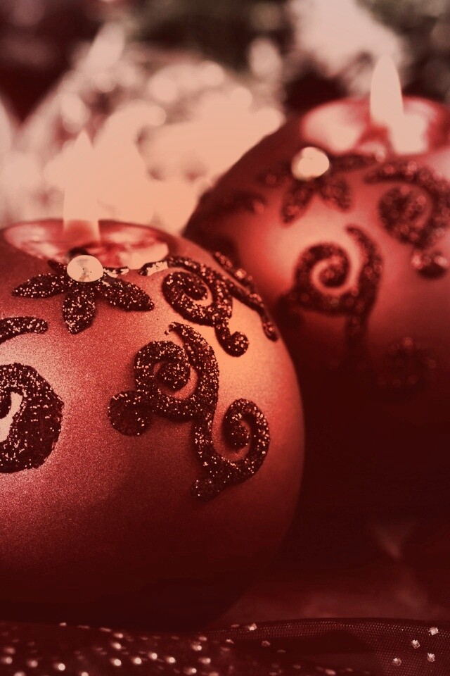 Новогодние свечки обои