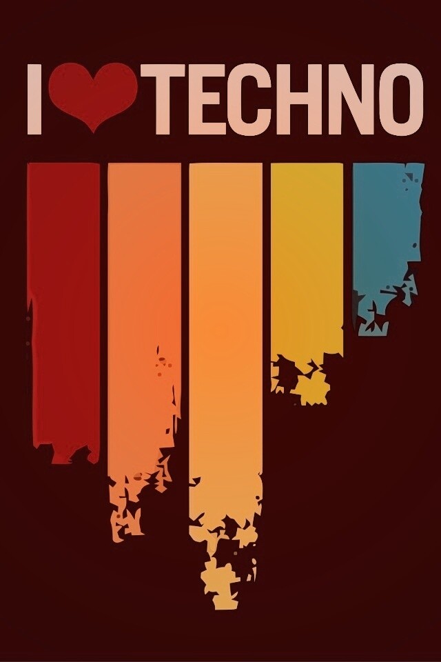 Я люблю техно обои