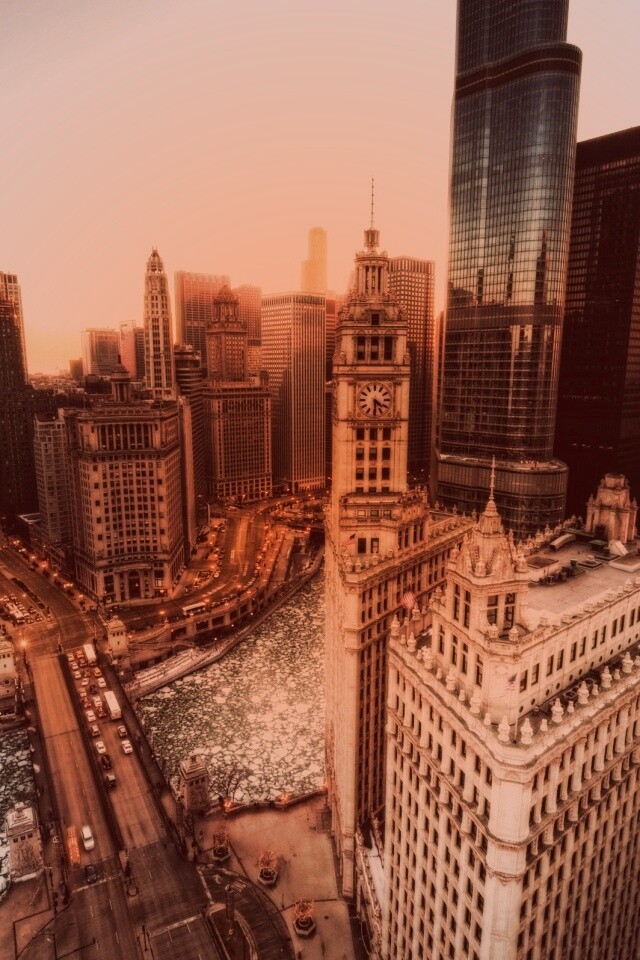 Вид на город обои