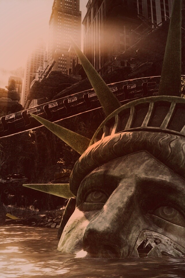 Руины статуи свободы в Crysis обои