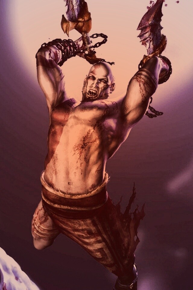 Кратос против монстра обои