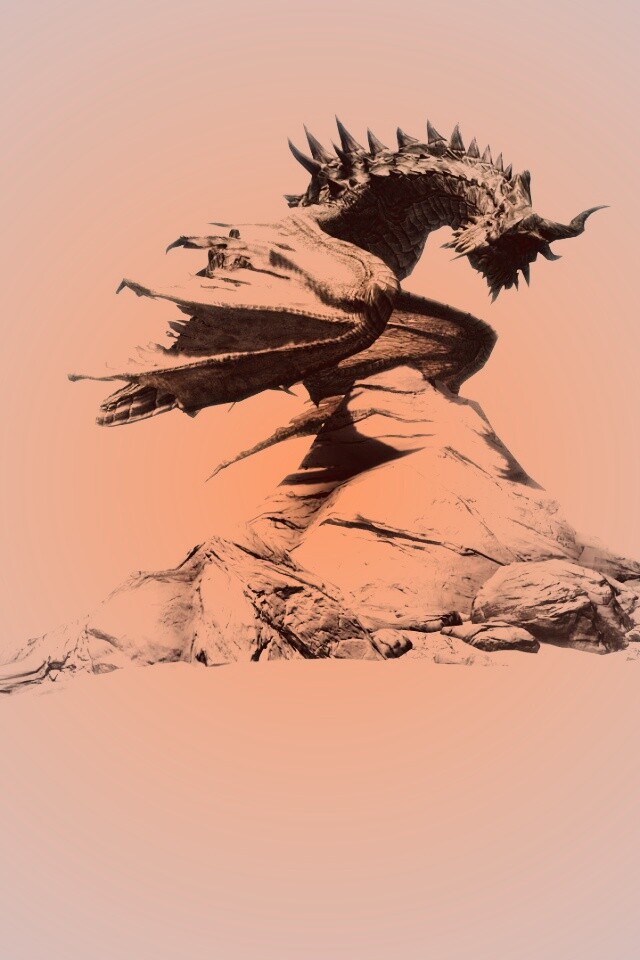 Человек и дракон обои