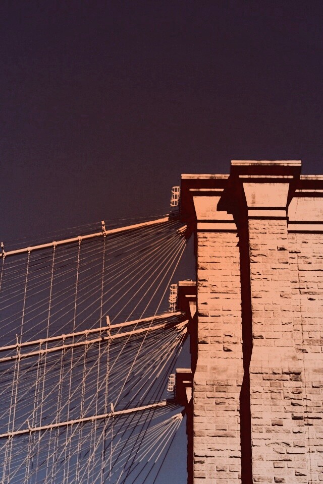 Одна из арок Бруклинского Моста обои