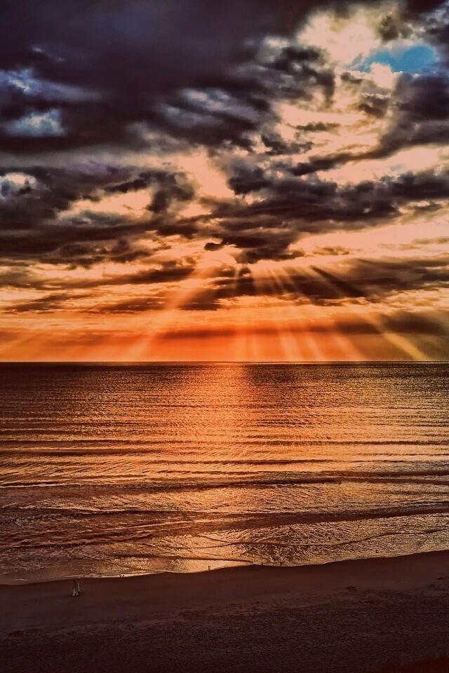 Красивый закатный берег обои