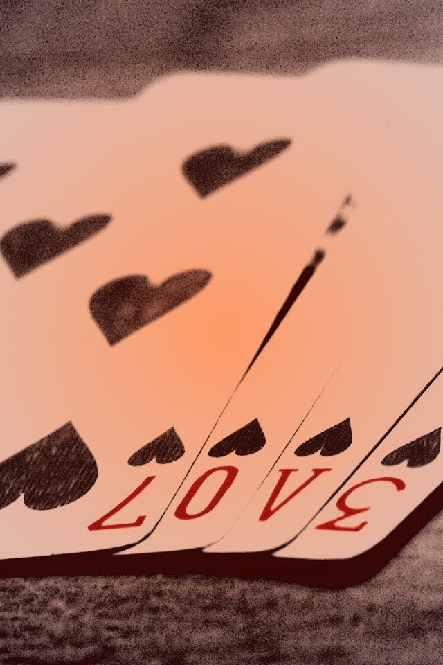 Любовь и карты обои