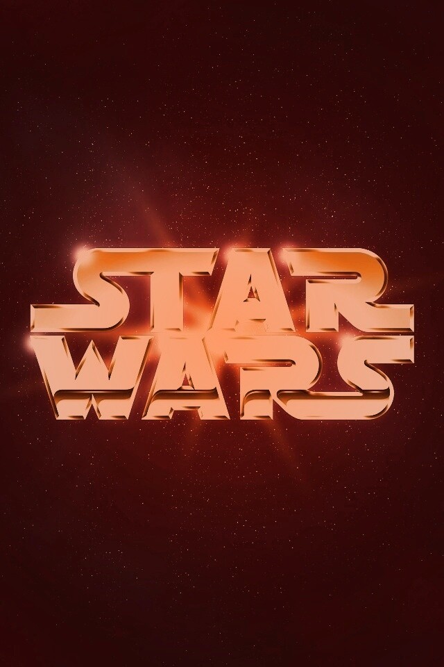 Золотой логотип Star Wars обои