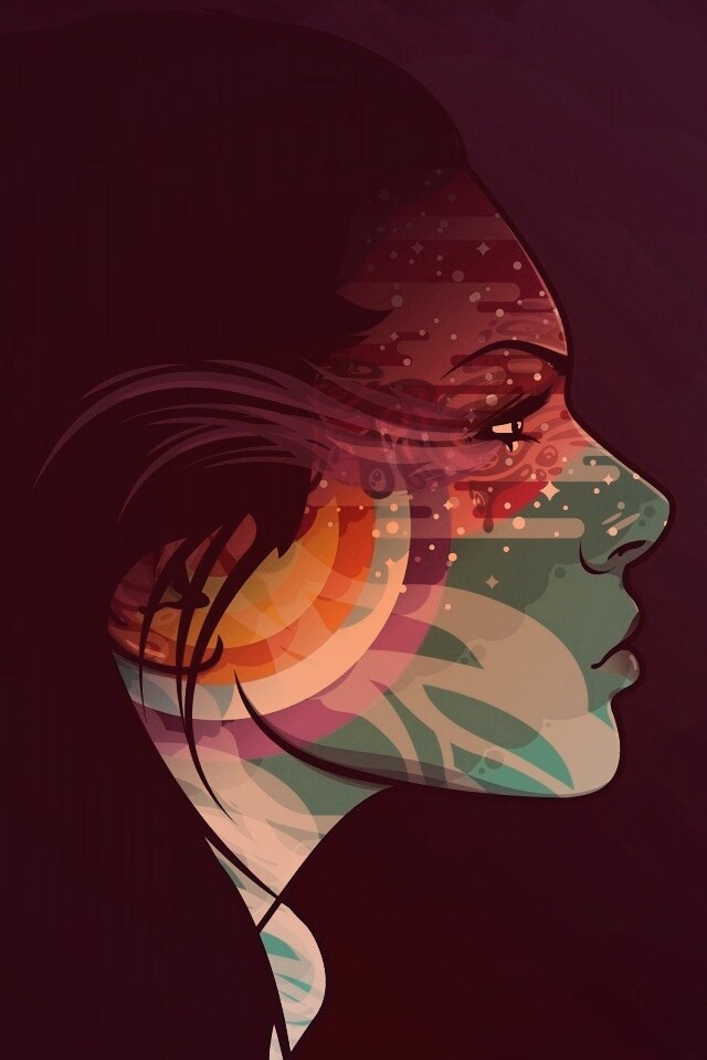 Профиль девушки обои