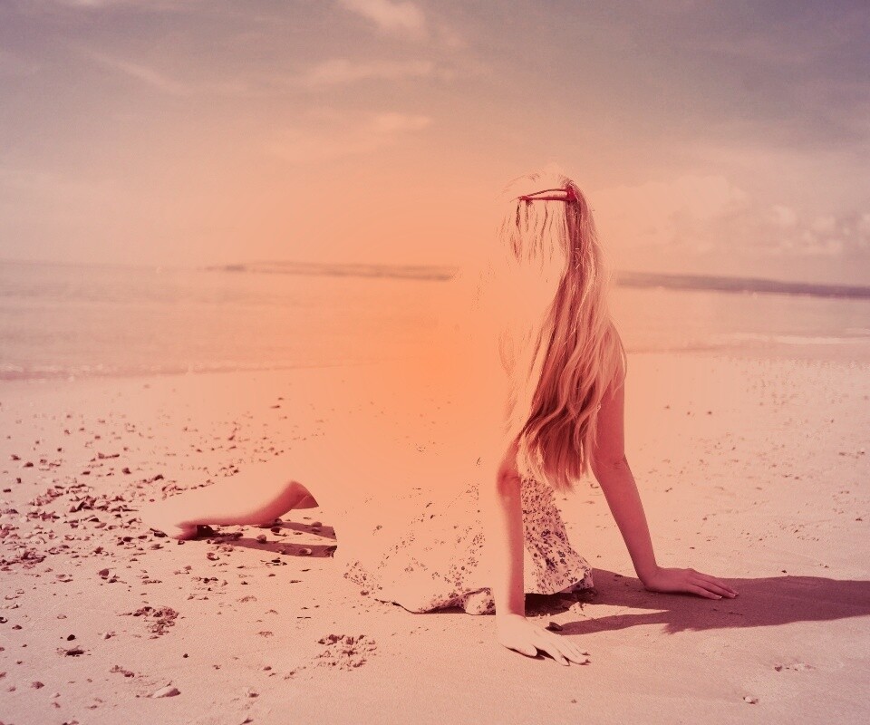 На пляже обои