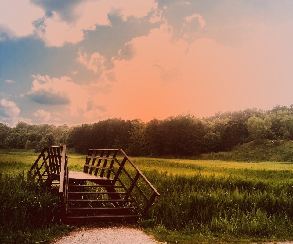 Мостик обои