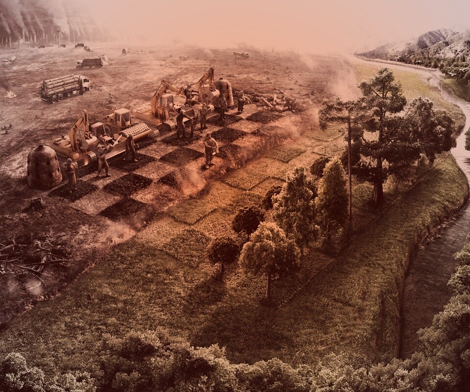 Цивилизация против природы обои