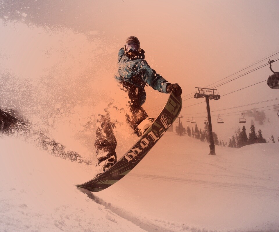 Сноубордист обои