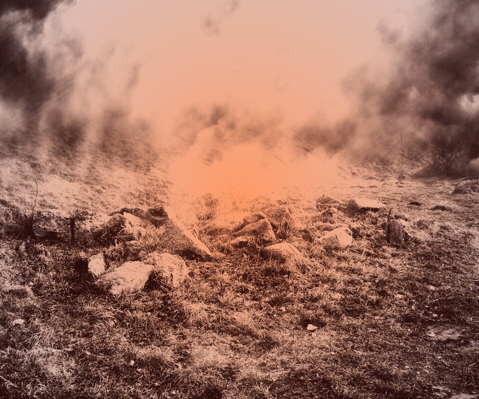 Туман на склоне обои