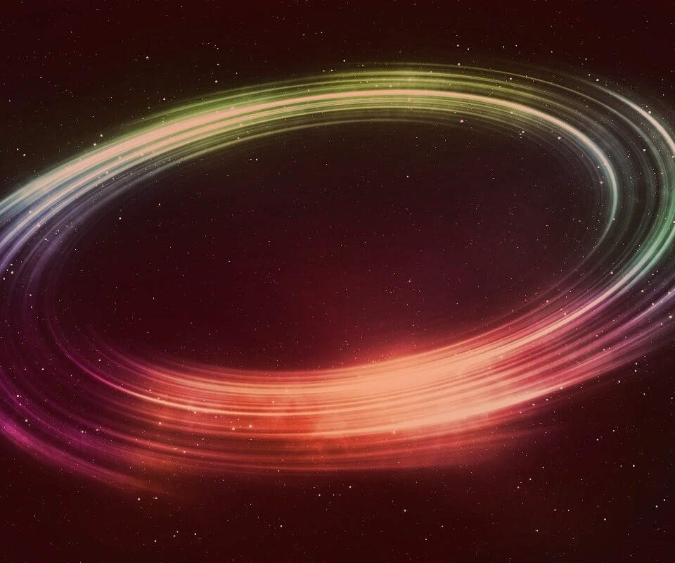 Радужный световой круг обои