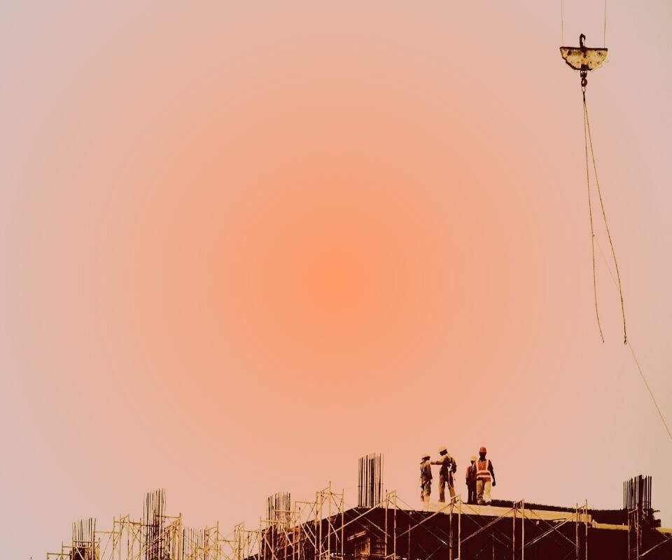 Строители на объекте обои