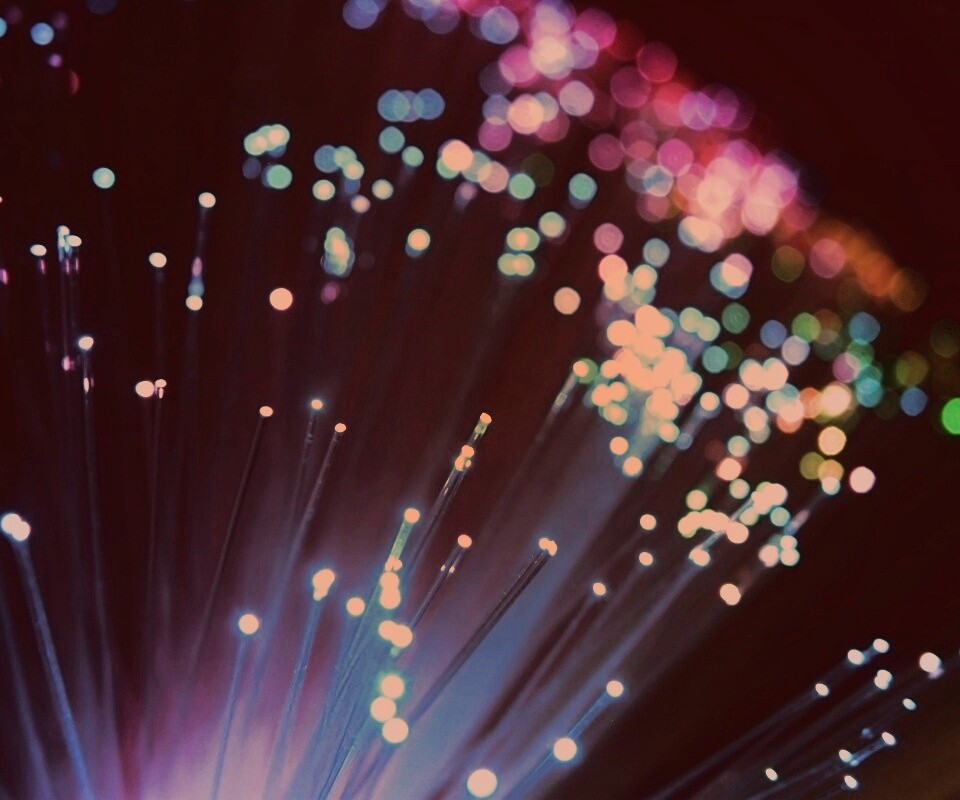 Огоньки на оптоволокне обои