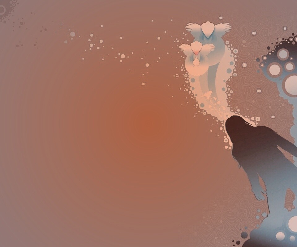 Мысли влюбленной девушки обои