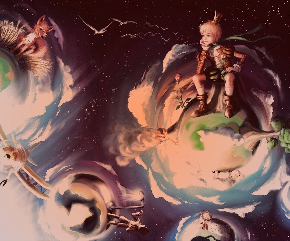 Арт на сказку Маленький Принц обои