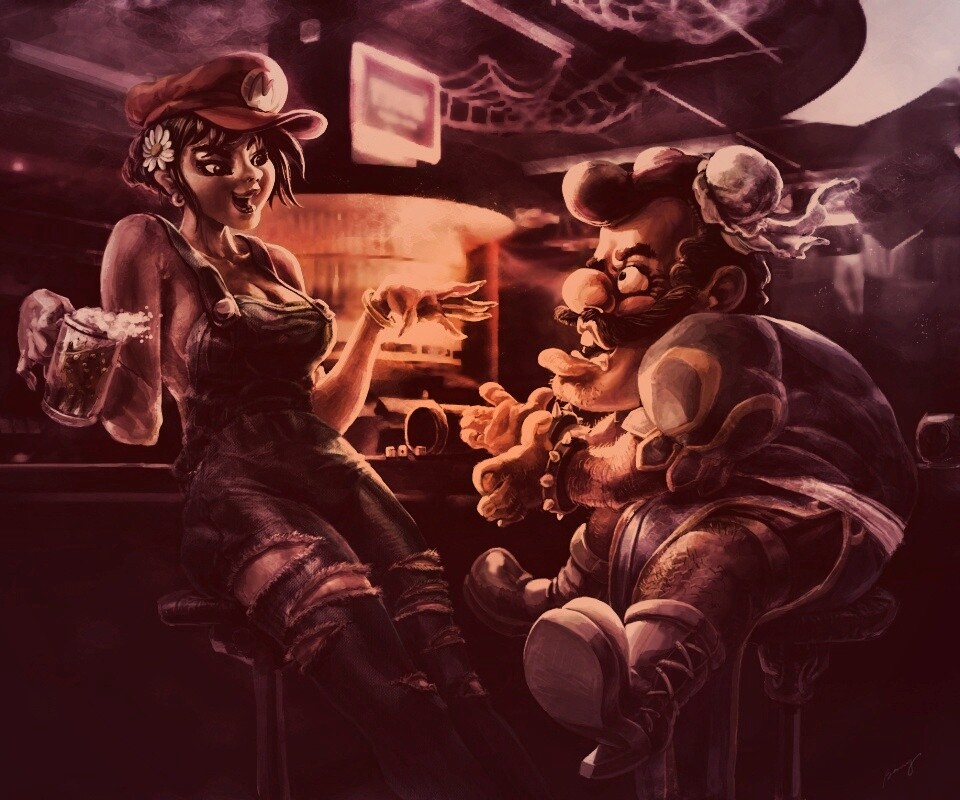 Девушка Марио обои