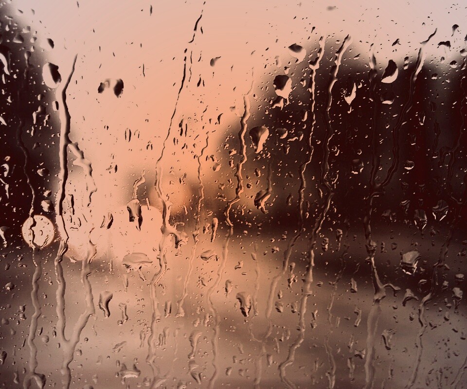 Мокрое стекло обои