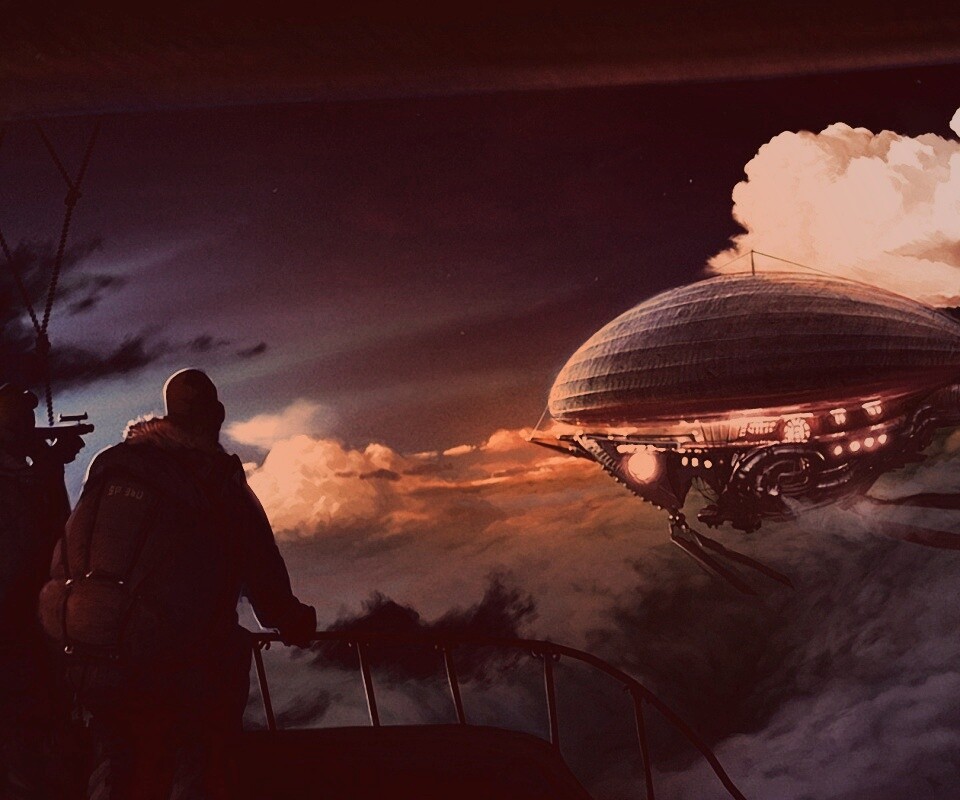 Инопланетный дирижабль обои