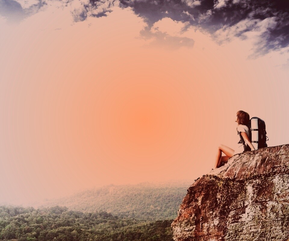 Девушка турист обои