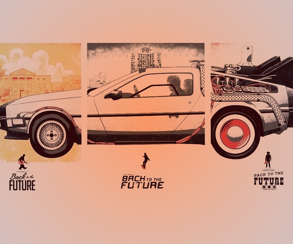 Делориан из Назад в будущее обои
