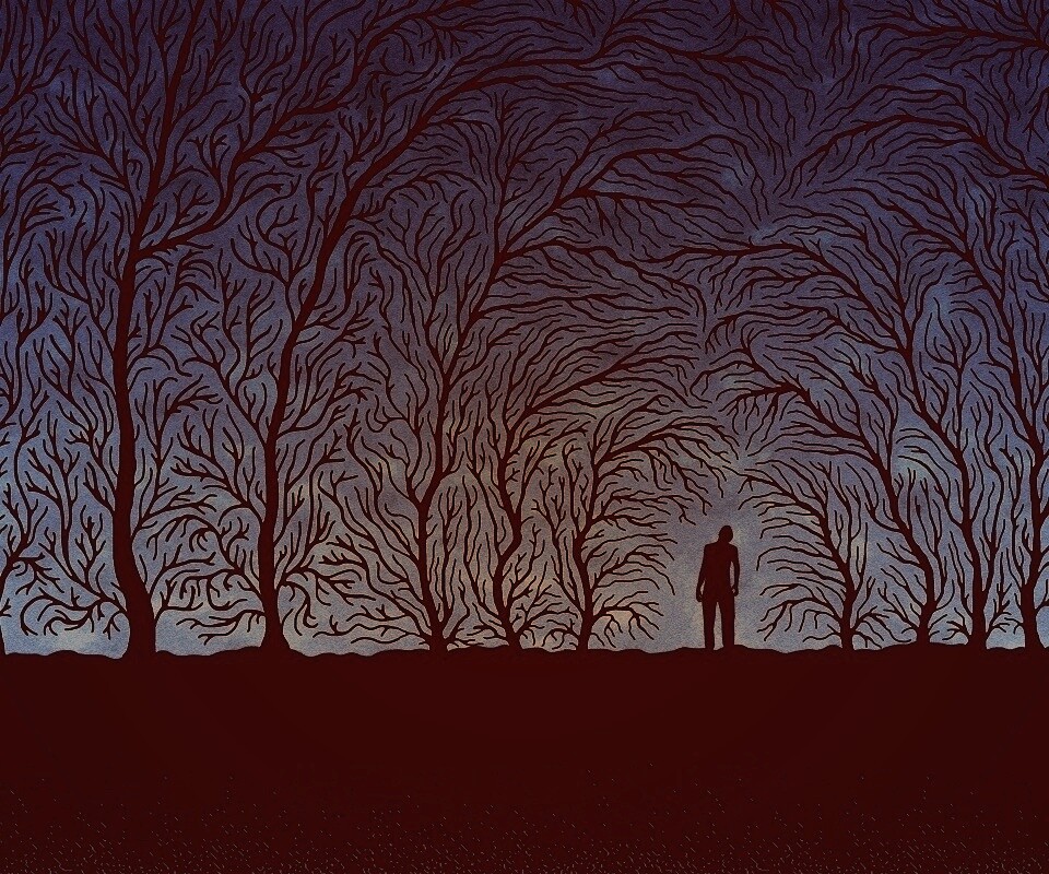 Смыкающиеся деревья обои