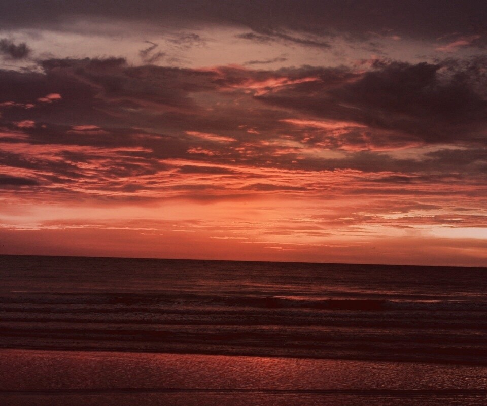 Закат на море обои