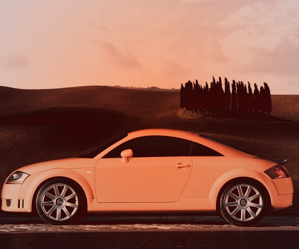 Оранжевый Ауди ТТ обои