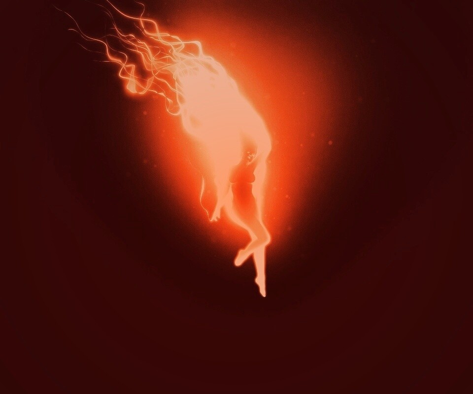 Огненная девушка обои