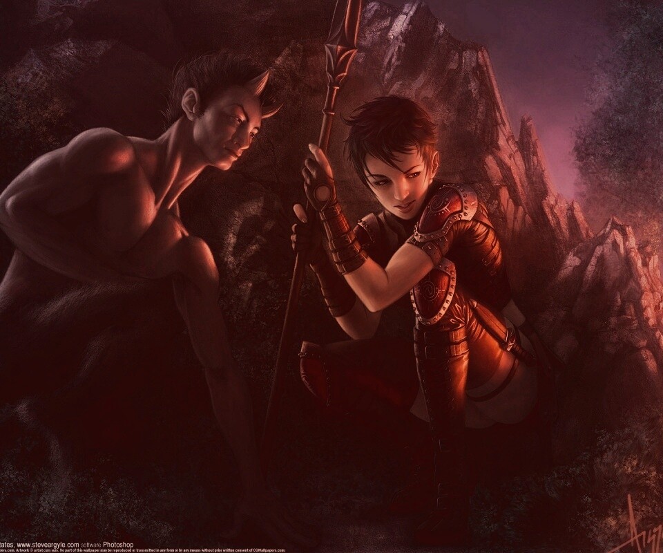 Девушка и сильван обои