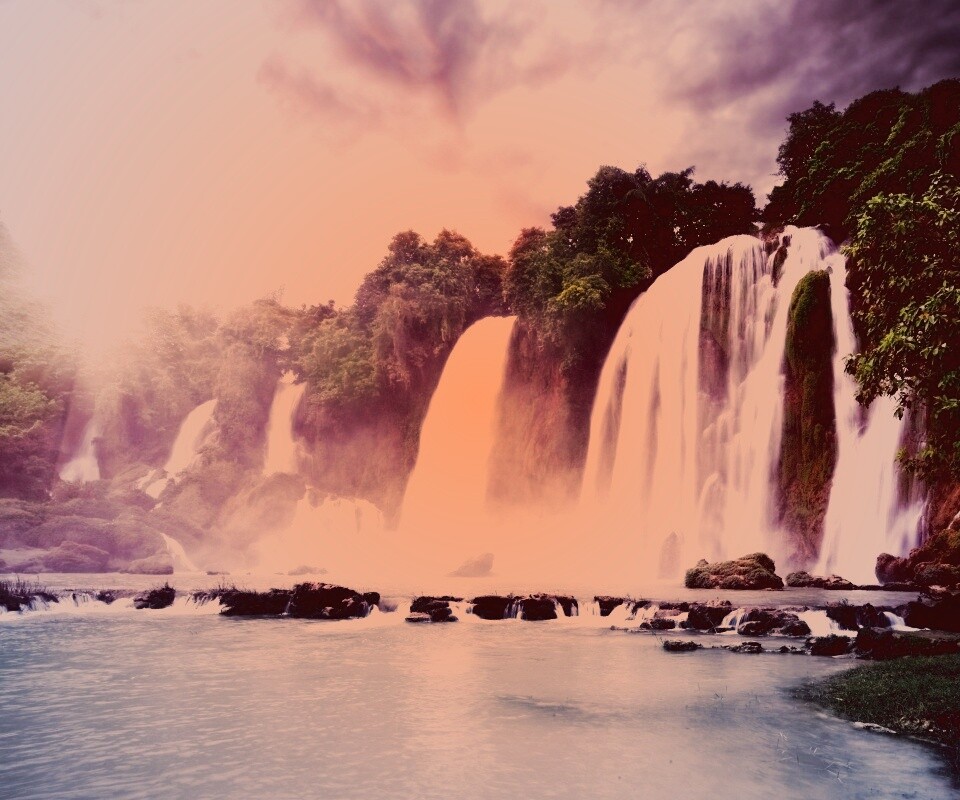 Водопады в джунглях обои