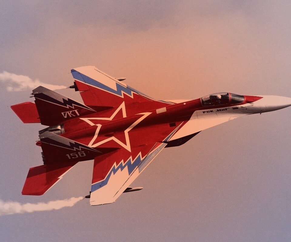 Истребитель МИГ пилотажной группы обои