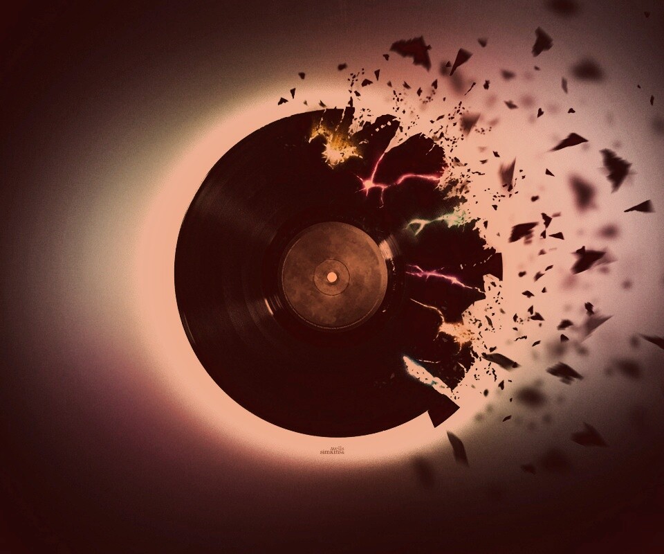 Разрывающийся винил обои