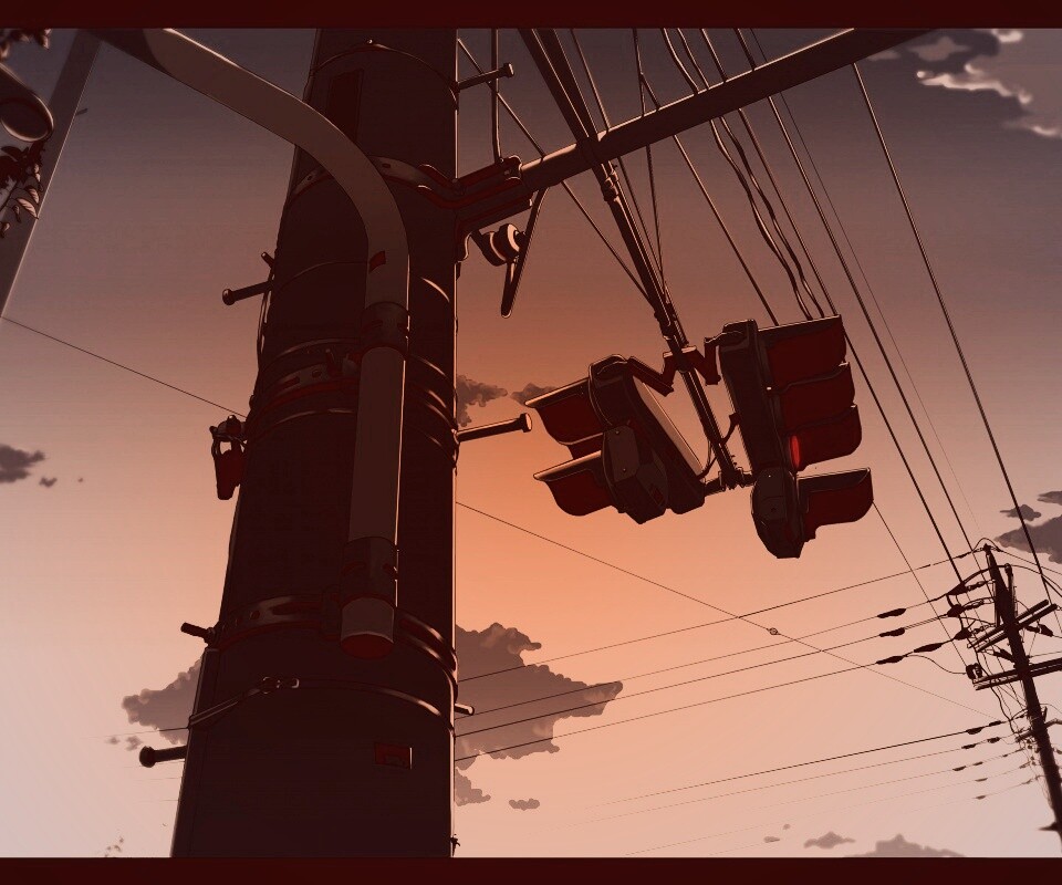 Красный свет обои