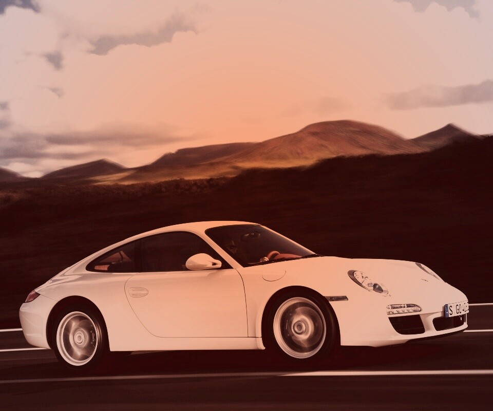 Белый порш обои