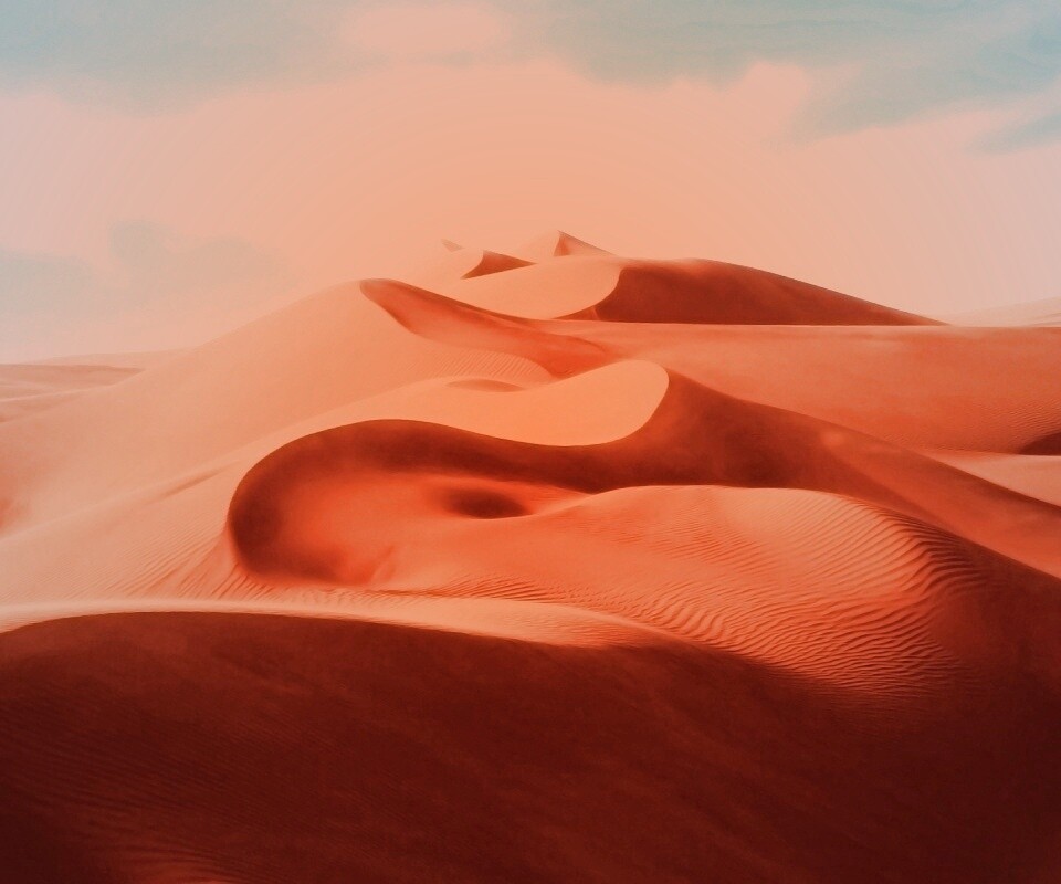 Волнистые барханы обои