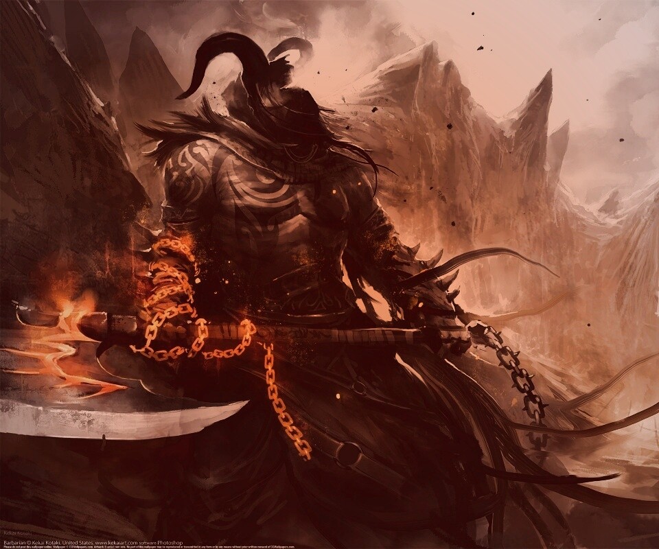 Демон с топором обои