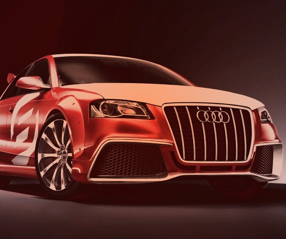 Красный Ауди обои