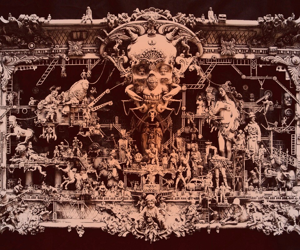 Адская скульптура обои