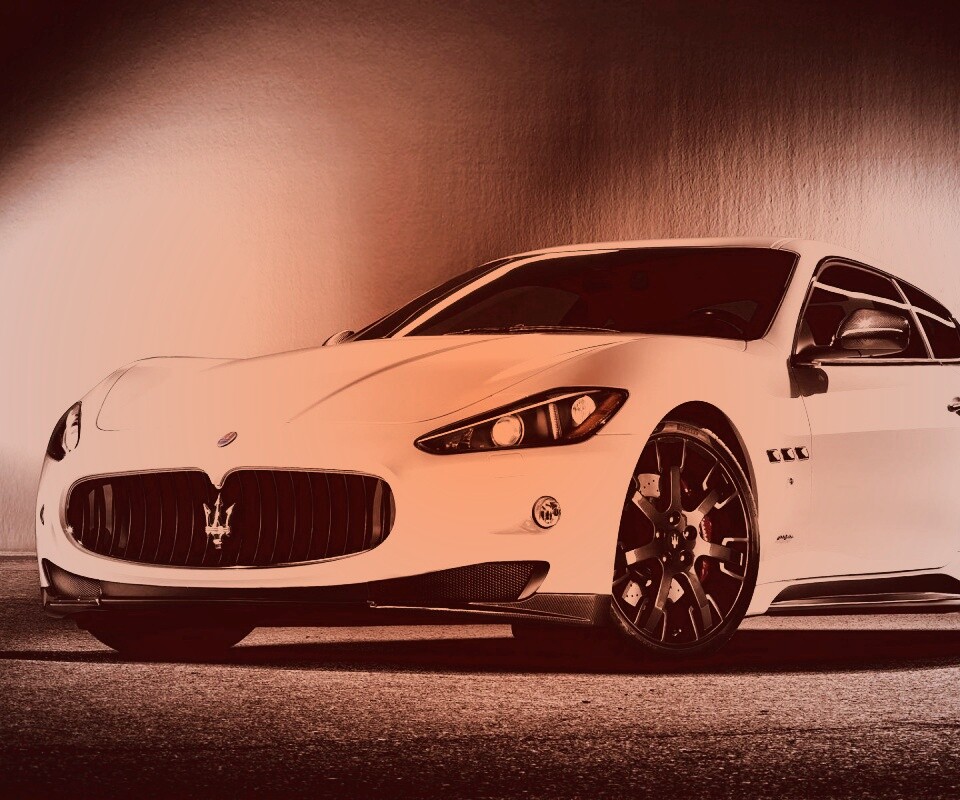 Белый Мазерати обои