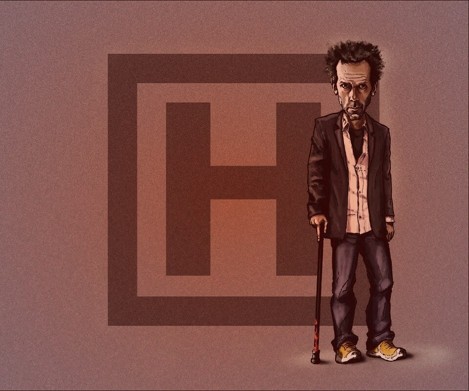 Шарж на доктора Хауса обои