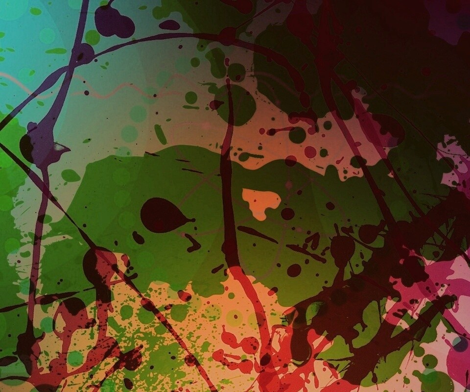 Пятна краски обои