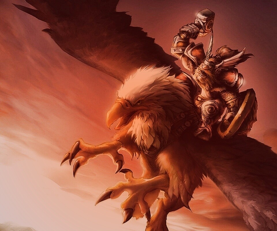 Грифоний всадник обои