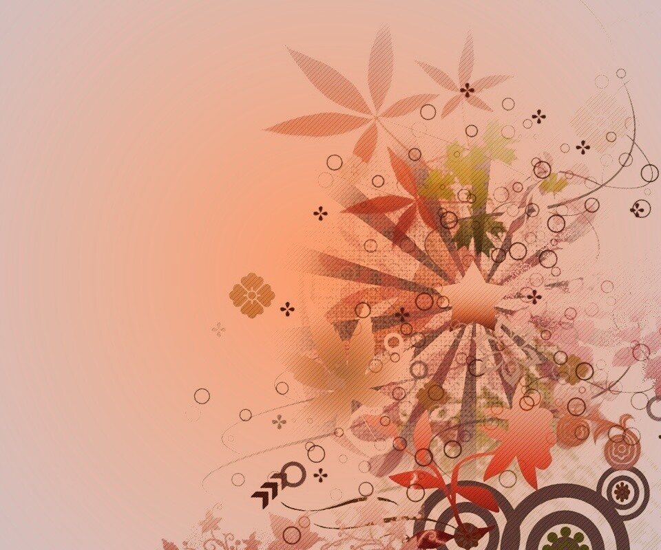 Звездно-листовая абстракция обои